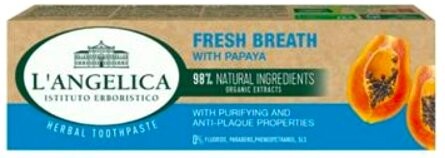 Свежее дыхание с папайей, Зубная паста, 75мл L'Angelica Eco
Свежее дыхание с папайей, Зубная паста, 75мл L'Angelica Eco