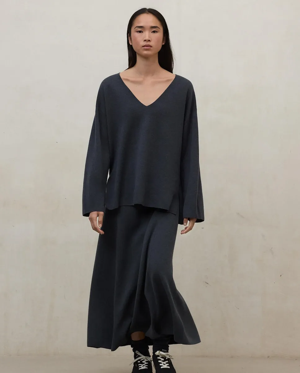 Прямая миди-юбка с эластичным поясом Ecoalf, синий
Прямая миди-юбка с эластичным поясом Ecoalf, синий