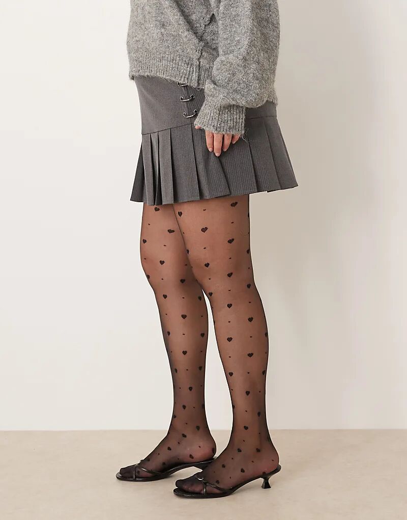 Суперэластичные колготки ASOS DESIGN Curve с рисунком в виде сердца черного цвета
Суперэластичные колготки ASOS DESIGN Curve с рисунком в виде сердца черного цвета