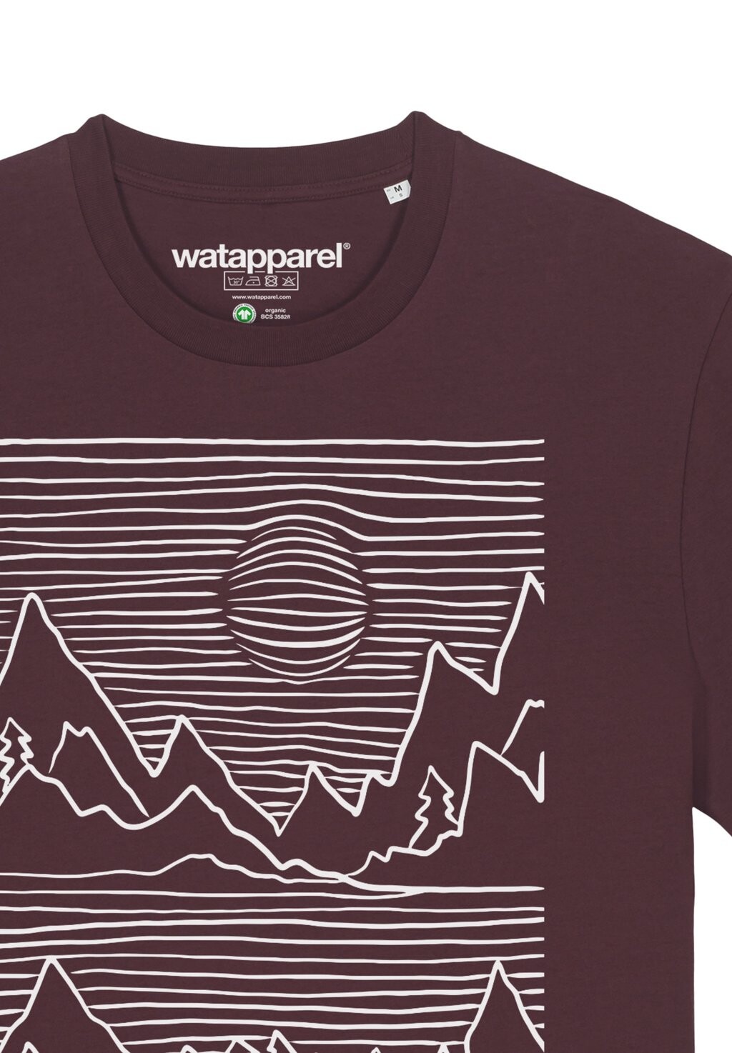 Футболка с принтом MOUNTAINS watapparel, темно-красный 
Футболка с принтом MOUNTAINS watapparel, темно-красный