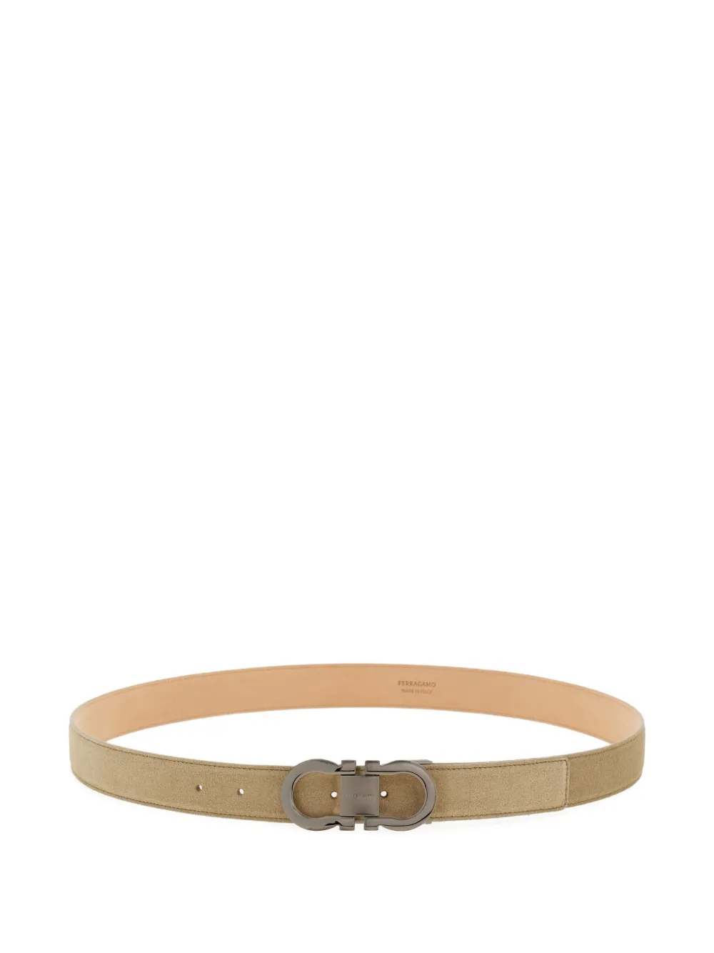 Замшевый ремень с пряжкой Gancini Ferragamo, нейтральный
Замшевый ремень с пряжкой Gancini Ferragamo, нейтральный