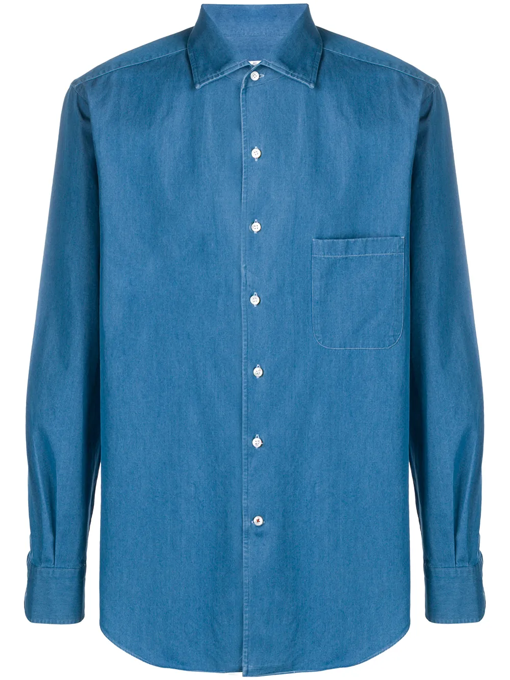 Рубашка шамбре с нагрудным карманом Loro Piana, синий
Рубашка шамбре с нагрудным карманом Loro Piana, синий