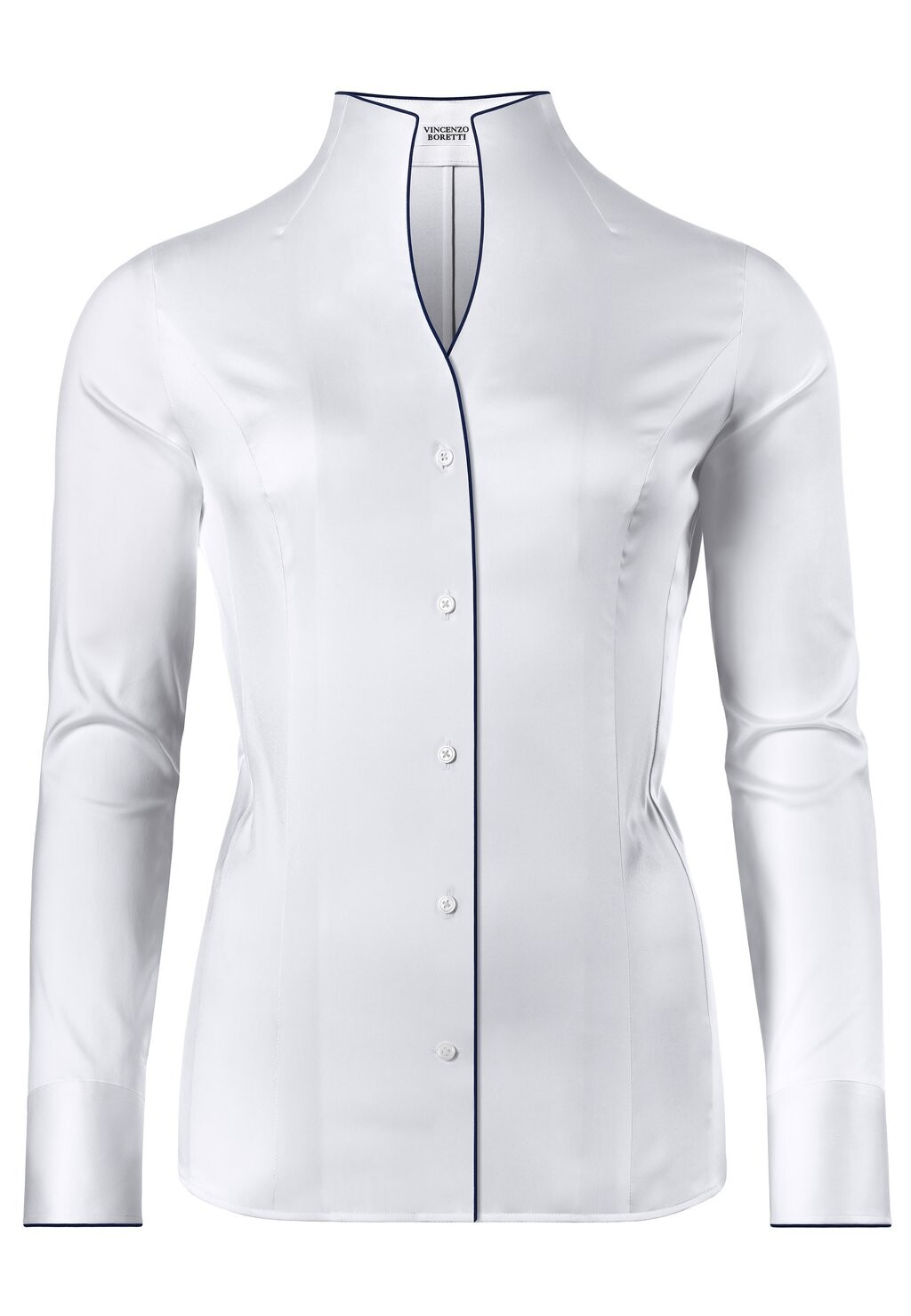 Блузка на пуговицах STRETCH Vincenzo Boretti, белый 
Блузка на пуговицах STRETCH Vincenzo Boretti, белый