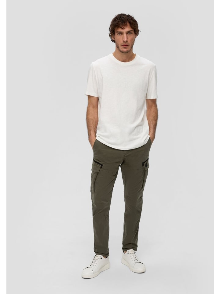 Тканевые брюки s.Oliver, оливковый
Тканевые брюки s.Oliver, оливковый