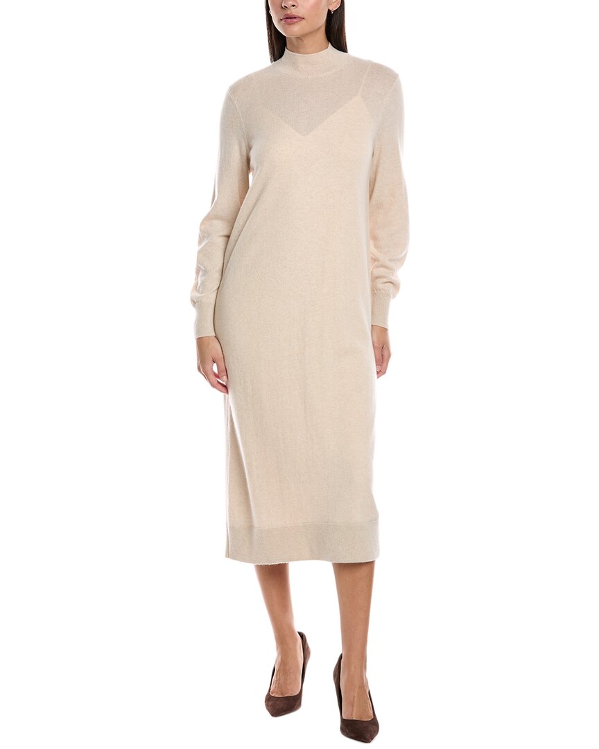 Лафайетт 148 Нью-Йорк Свитер-платье с высоким воротником из кашемировой смеси Lafayette 148 New York, бежевый 
Лафайетт 148 Нью-Йорк Свитер-платье с высоким воротником из кашемировой смеси Lafayette 148 New York, бежевый