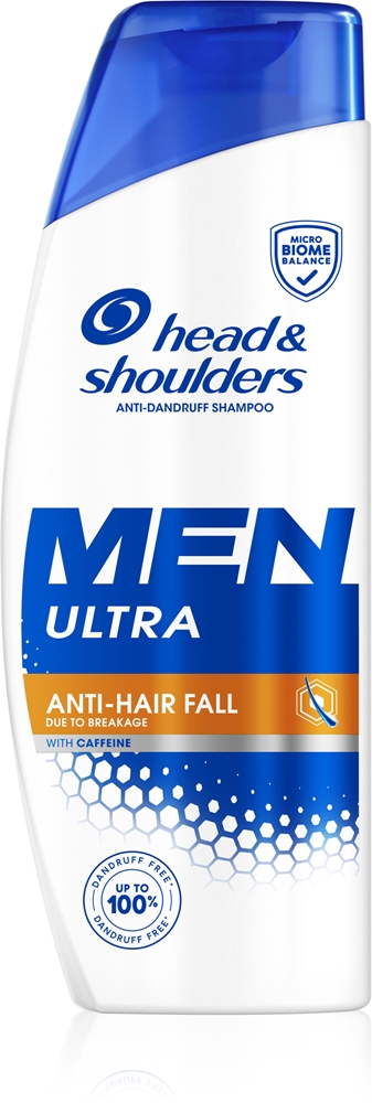 Мужской ультра-шампунь против выпадения волос и перхоти с кофеином Head & Shoulders, 330 мл
Мужской ультра-шампунь против выпадения волос и перхоти с кофеином Head & Shoulders, 330 мл
