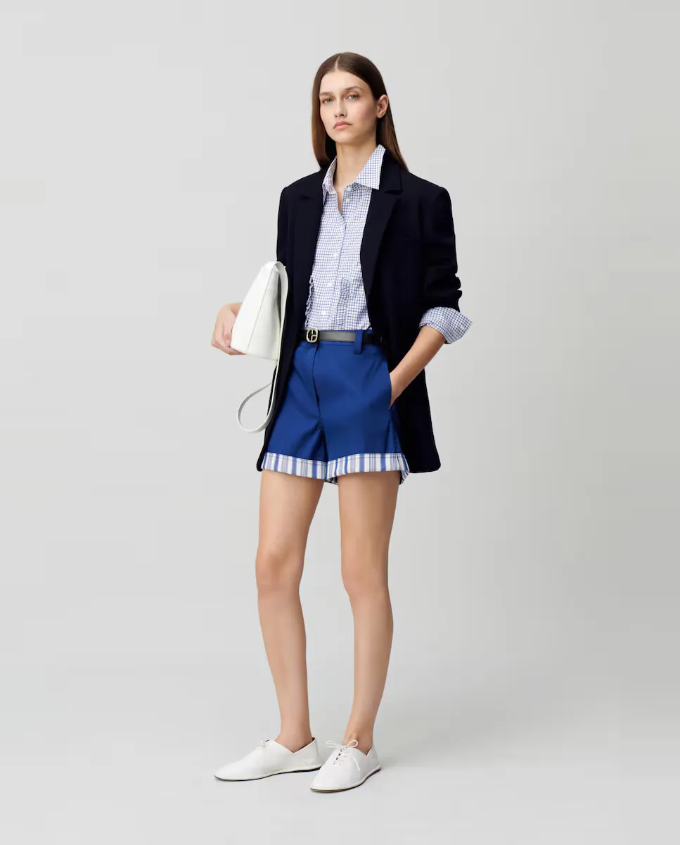 Женские однотонные шорты с полосатым подолом Claudie Pierlot, тёмно-синий
Женские однотонные шорты с полосатым подолом Claudie Pierlot, тёмно-синий