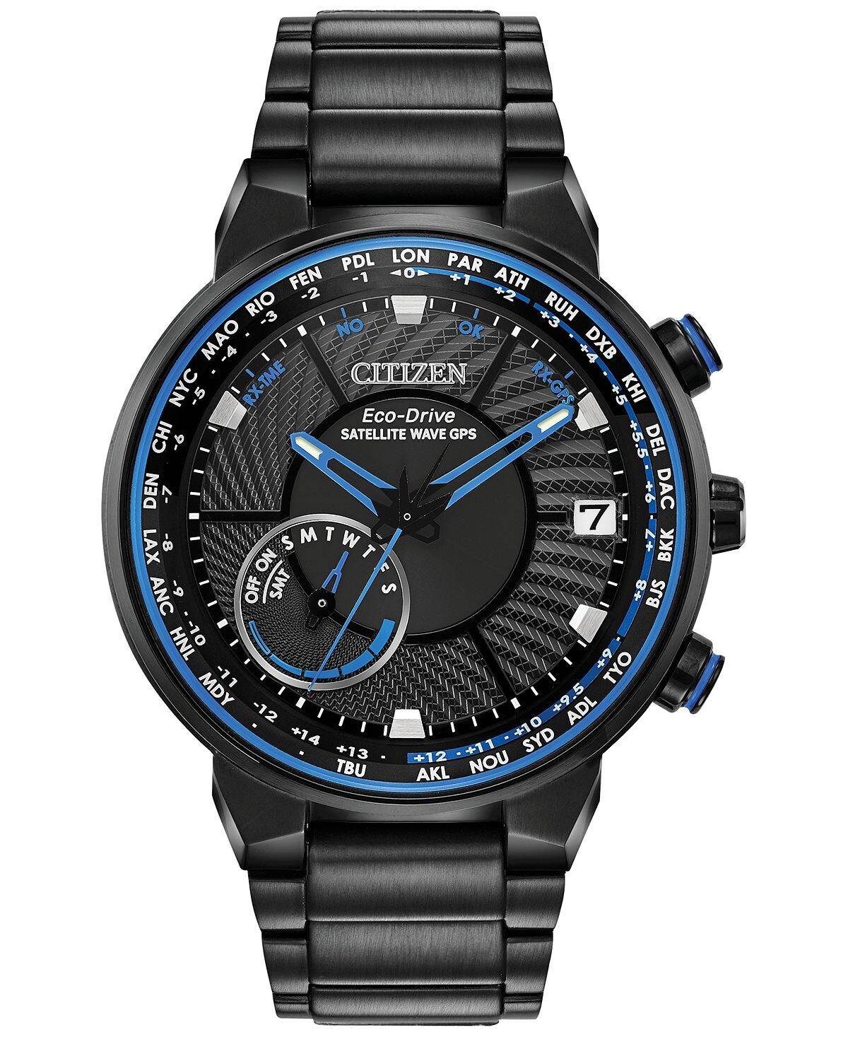 Eco-Drive Мужские черные часы-браслет из нержавеющей стали со спутниковой волной и GPS, 44 мм Citizen
Eco-Drive Мужские черные часы-браслет из нержавеющей стали со спутниковой волной и GPS, 44 мм Citizen