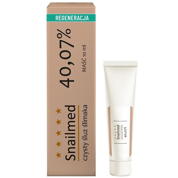 Мазь регенерирующая от рубцов с натуральной слизью улитки и гиалуроновой кислотой, 10 мл Snailmed Regeneracja
Мазь регенерирующая от рубцов с натуральной слизью улитки и гиалуроновой кислотой, 10 мл Snailmed Regeneracja