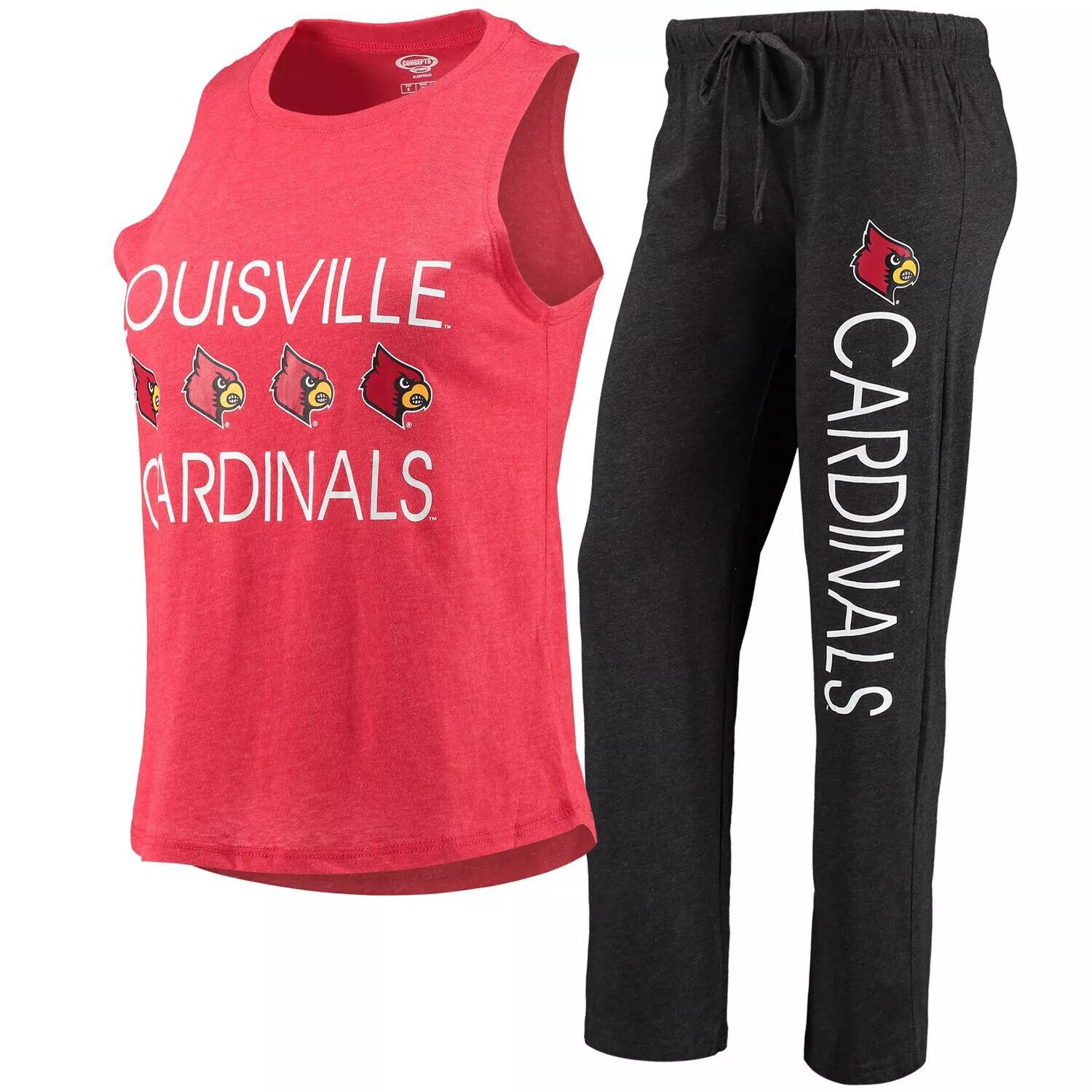Женская спортивная черная/красная майка и брюки Louisville Cardinals Concepts, комплект для сна
Женская спортивная черная/красная майка и брюки Louisville Cardinals Concepts, комплект для сна