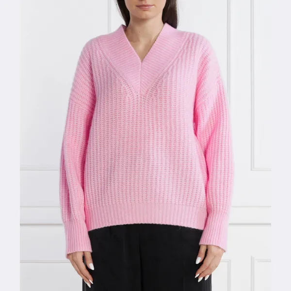 Свитер оверсайз из шерсти сезамии Hugo, розовый
Свитер оверсайз из шерсти сезамии Hugo, розовый