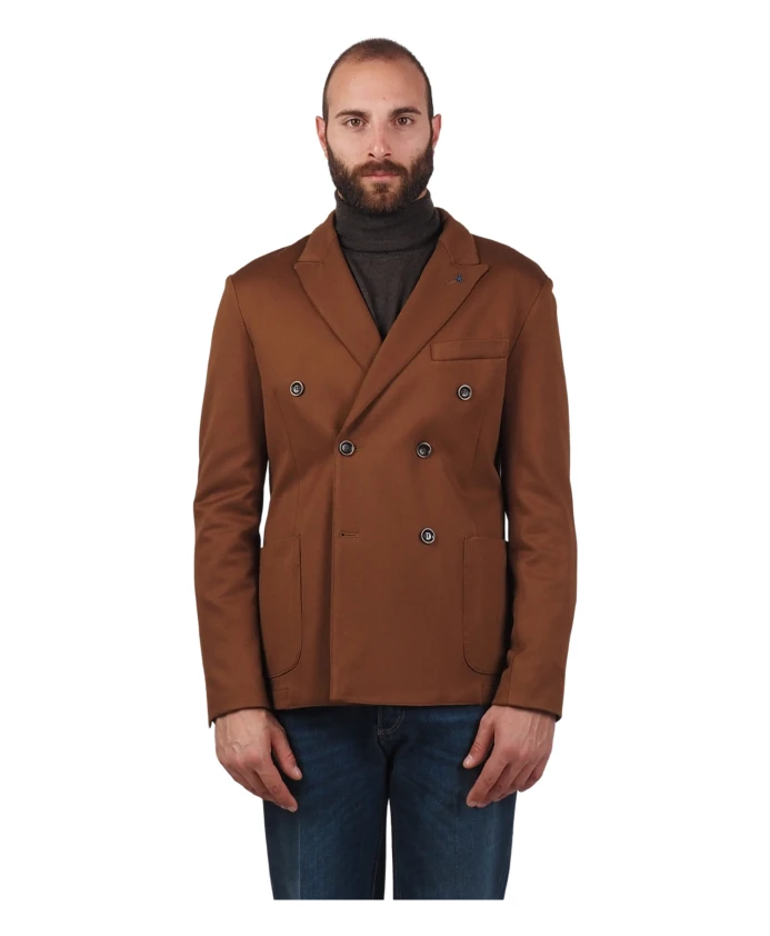 Двубортный табачный пиджак At.P.Co, коричневый
Двубортный табачный пиджак At.P.Co, коричневый
