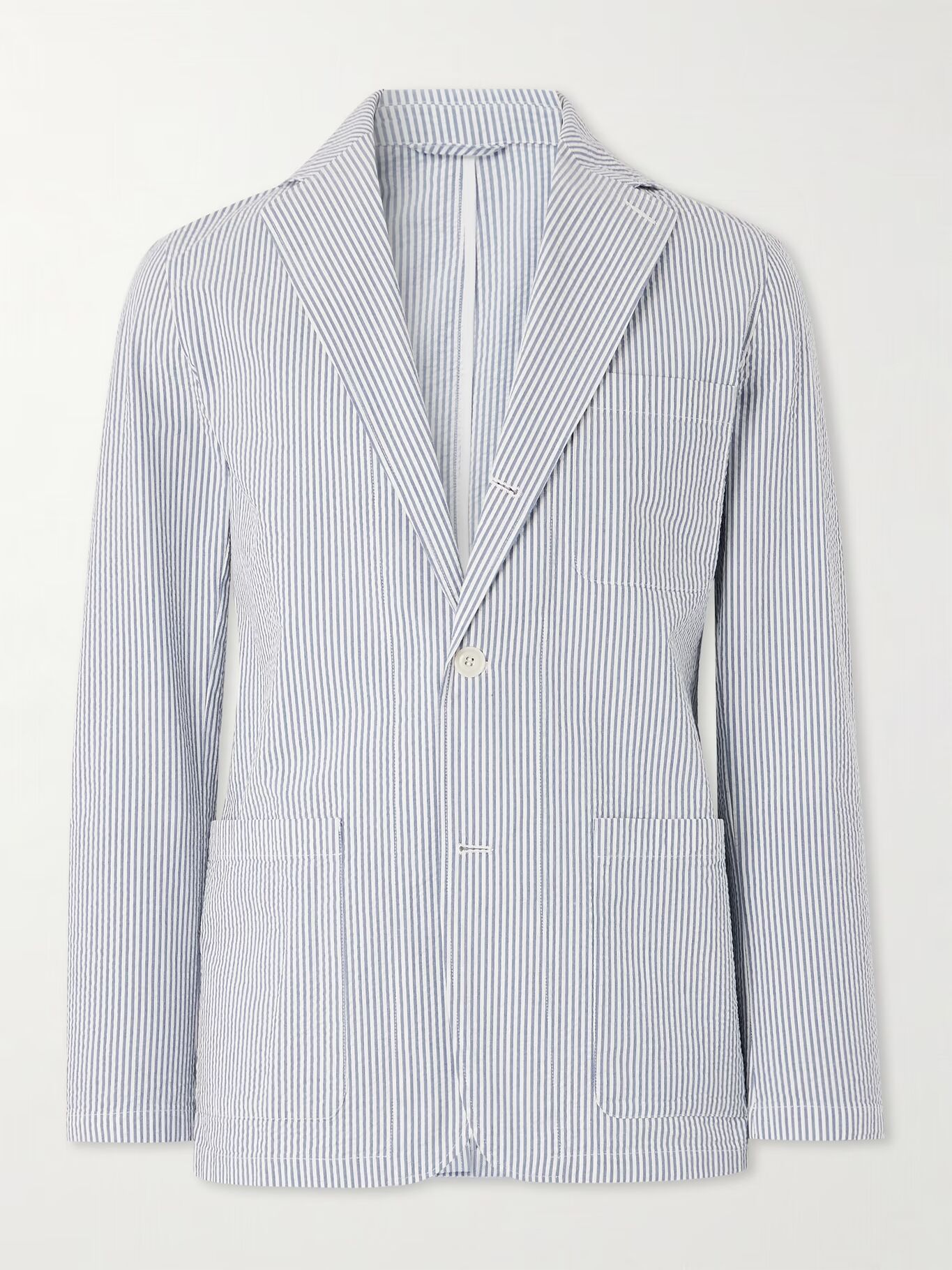 Неструктурированный полосатый блейзер Jobby из хлопка и сирсакера HARTFORD, темно-синий
Неструктурированный полосатый блейзер Jobby из хлопка и сирсакера HARTFORD, темно-синий