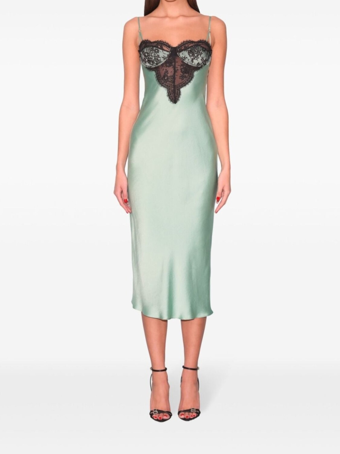 Fleur Du Mal платье из смесового шелка с кружевом, зеленый
Fleur Du Mal платье из смесового шелка с кружевом, зеленый