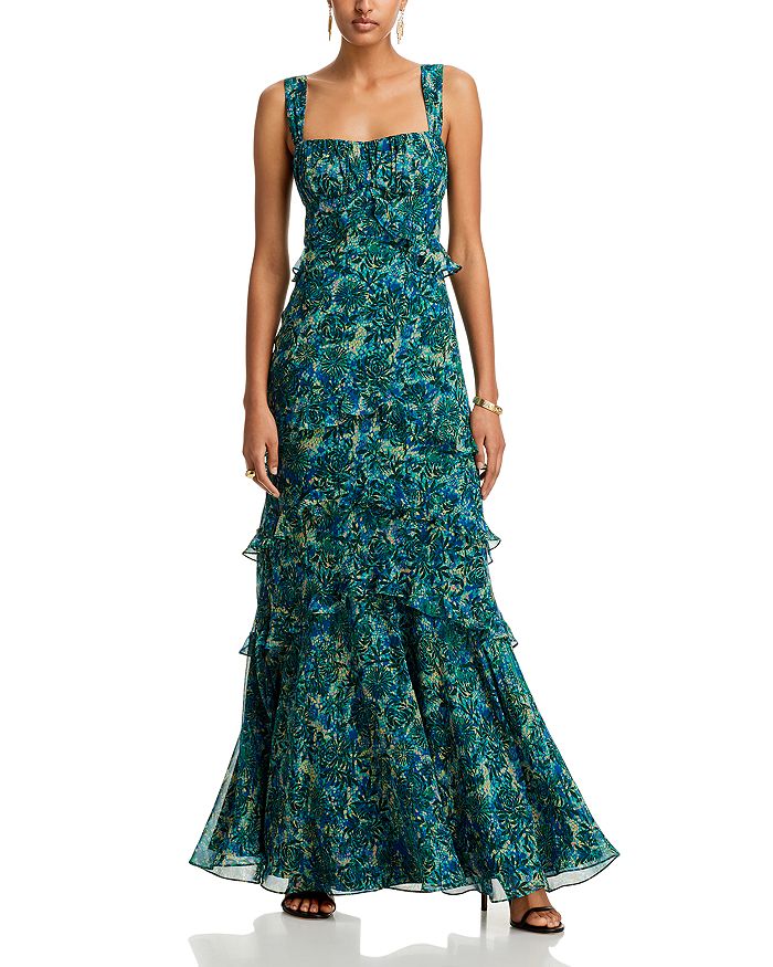 Платье из шелка Chandra с рюшами SALONI, зеленый
Платье из шелка Chandra с рюшами SALONI, зеленый