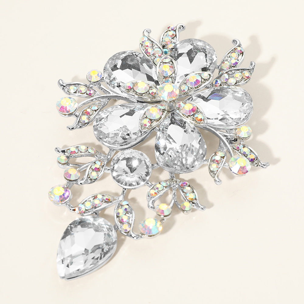 Брошь-булавка с цветочным узором из стекла и камней Fashnzfab, Ab, Silver
Брошь-булавка с цветочным узором из стекла и камней Fashnzfab, Ab, Silver