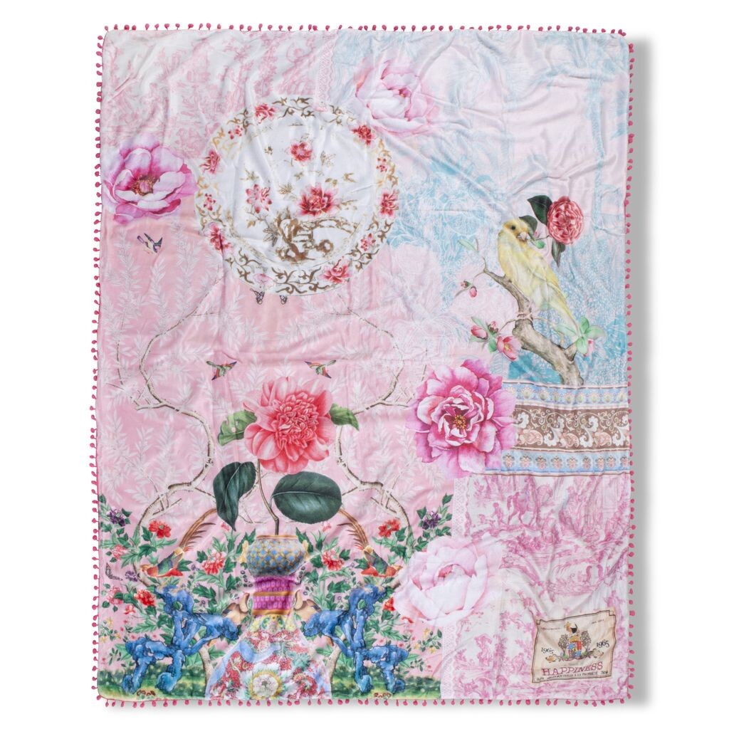 Плед Счастье с помпонами и цветами - 130х160 см - 100% поливелвет Muller Textil, мультиколор
Плед Счастье с помпонами и цветами - 130х160 см - 100% поливелвет Muller Textil, мультиколор