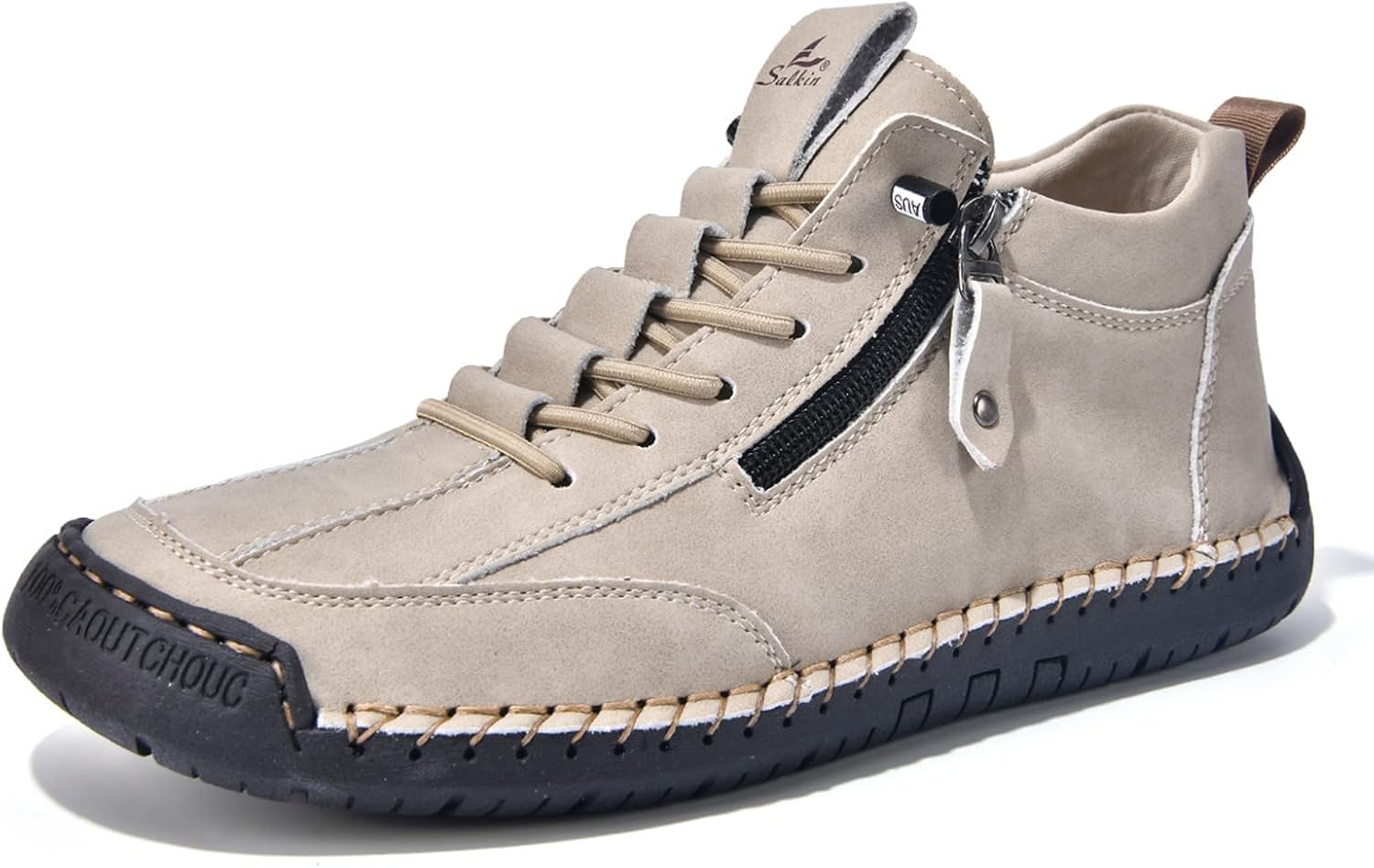 Мужские высокие ботинки-чукка ручной работы на шнуровке с модной боковой молнией, кроссовки с нескользящей подошвой, удобные слипоны для повседневного ношения и вождения Mviobuy, Apricot
Мужские высокие ботинки-чукка ручной работы на шнуровке с модной боковой молнией, кроссовки с нескользящей подошвой, удобные слипоны для повседневного ношения и вождения Mviobuy, Apricot