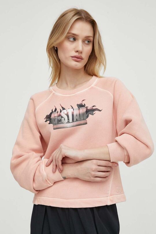 Хлопковая толстовка G-Star Raw, розовый
Хлопковая толстовка G-Star Raw, розовый