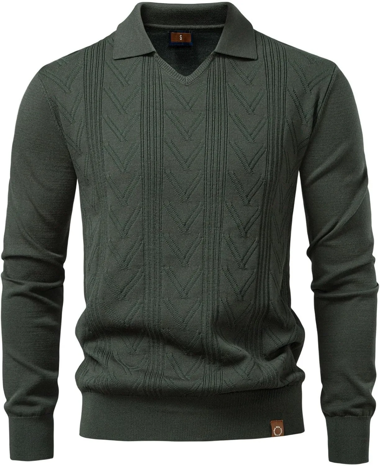 Мужской свитер с воротником и V-образным вырезом, текстурированная вязка, slim fit Lmdudan
Мужской свитер с воротником и V-образным вырезом, текстурированная вязка, slim fit Lmdudan