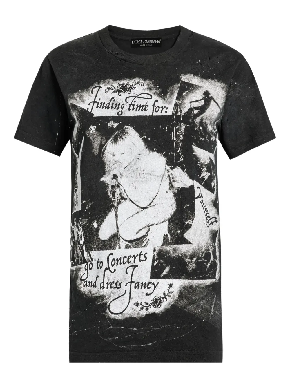 Футболка с графичным принтом и эффектом потертости DOLCE & GABBANA, черный
Футболка с графичным принтом и эффектом потертости DOLCE & GABBANA, черный