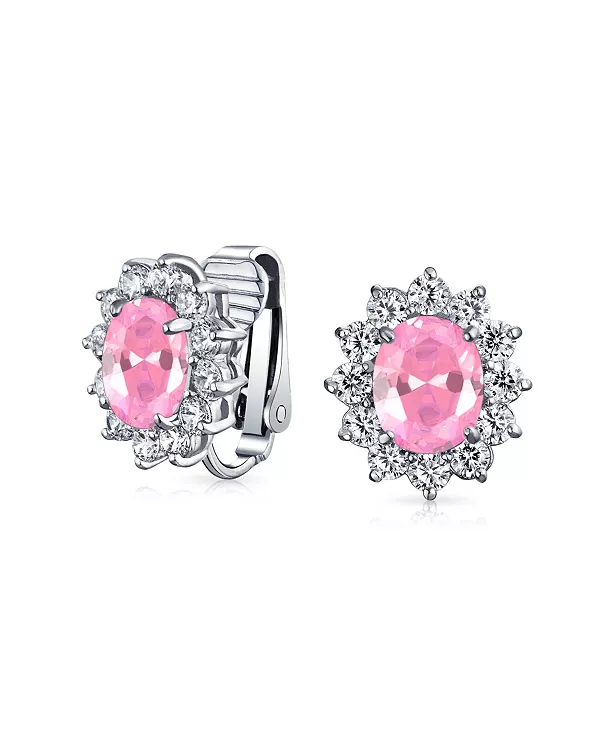 Классические овальные серьги-клипсы с кубическим цирконием и короной-ореолом, не прокалываемые уши Bling Jewelry, pink
Классические овальные серьги-клипсы с кубическим цирконием и короной-ореолом, не прокалываемые уши Bling Jewelry, pink