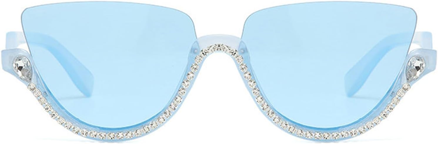 Солнцезащитные очки Willochra в полуободковой оправе со стразами для женщин, солнцезащитные очки «кошачий глаз» с бриллиантовым блеском, хрустальные солнцезащитные очки, Blue
Солнцезащитные очки Willochra в полуободковой оправе со стразами для женщин, солнцезащитные очки «кошачий глаз» с бриллиантовым блеском, хрустальные солнцезащитные очки, Blue