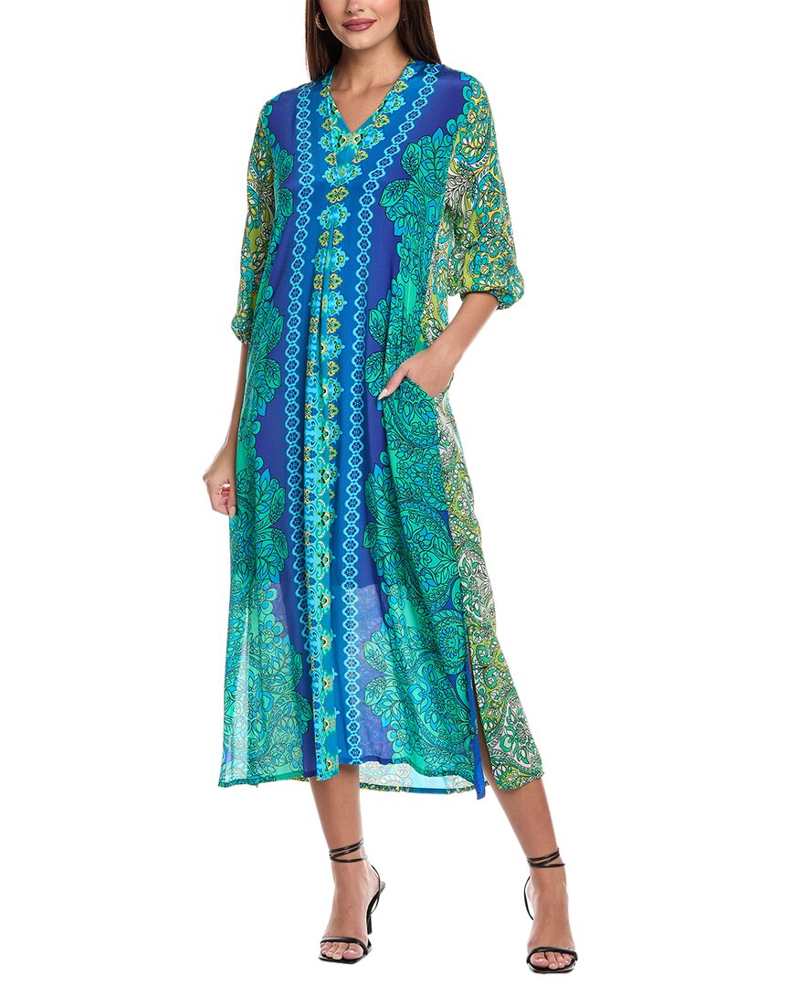 Джонни Уос Кахину Шелковое Макси-платье Johnny Was, зеленый
Джонни Уос Кахину Шелковое Макси-платье Johnny Was, зеленый