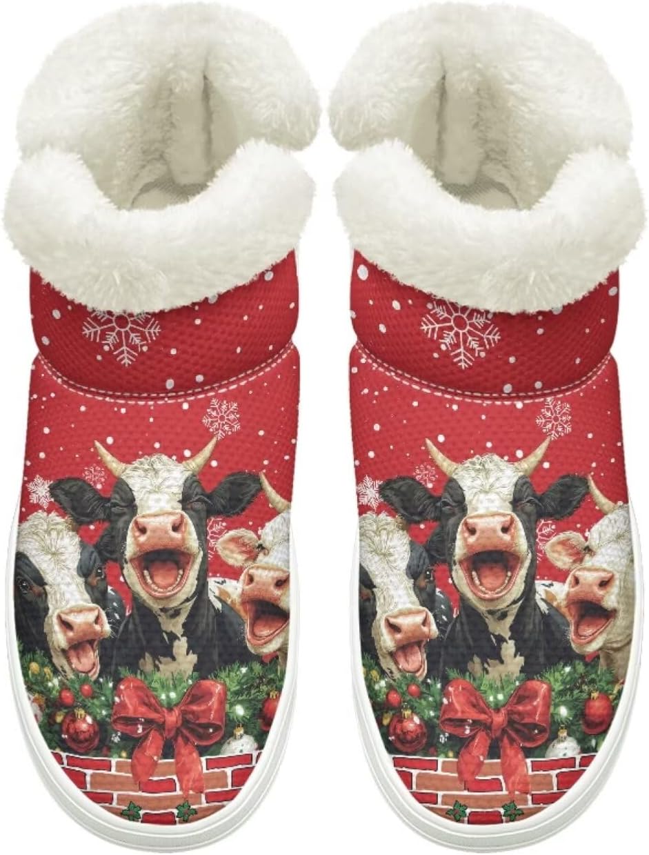 Теплые ботинки для женщин и мужчин, ботильоны без шнурков, рождественские ботинки со снеговиками, пушистые, нескользящие, утепленные, с удобной подошвой Cugasmaru, Cow Christmas Snow
Теплые ботинки для женщин и мужчин, ботильоны без шнурков, рождественские ботинки со снеговиками, пушистые, нескользящие, утепленные, с удобной подошвой Cugasmaru, Cow Christmas Snow