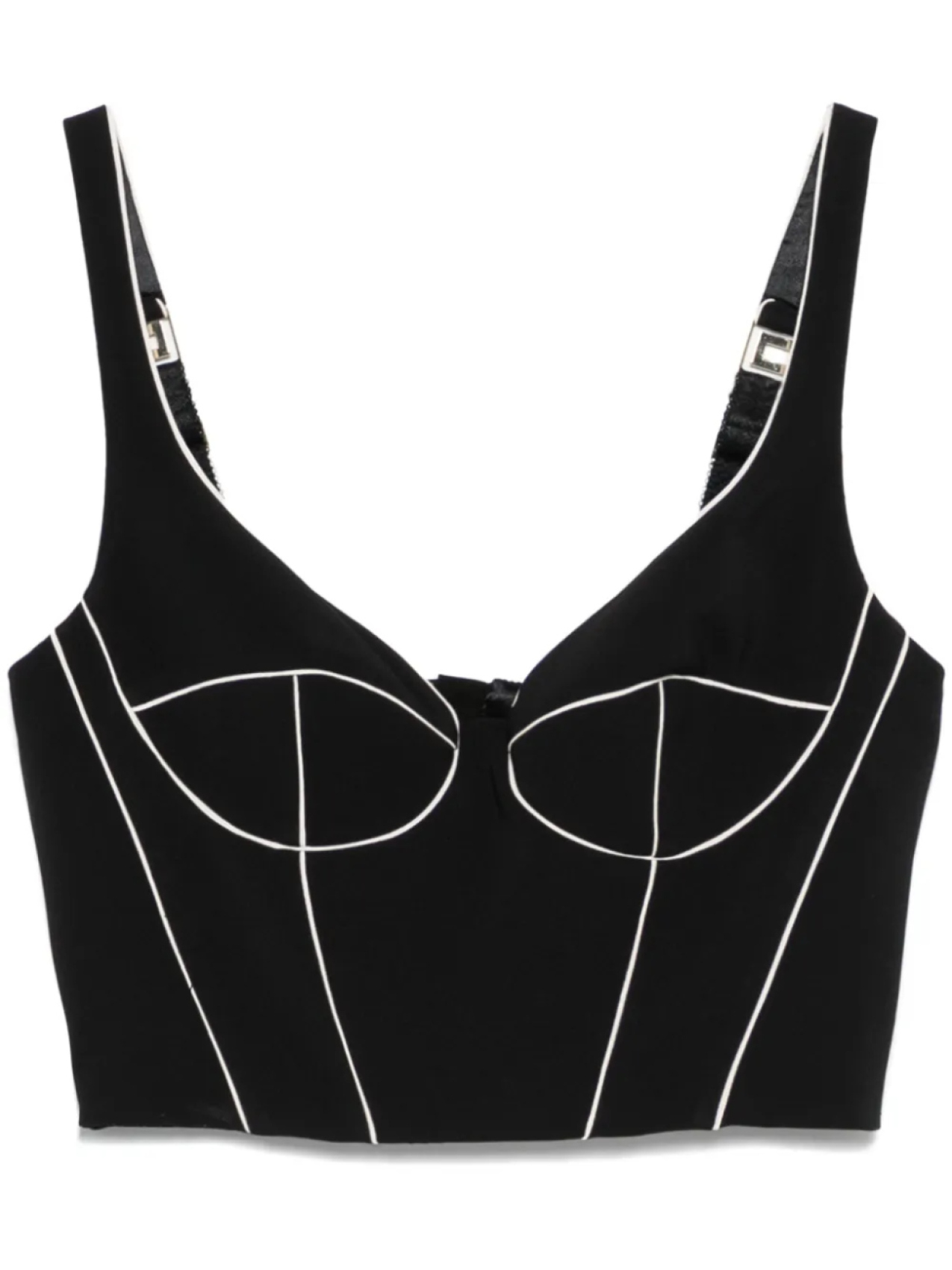 Топ-корсет с контрастной отделкой Elisabetta Franchi, черный
Топ-корсет с контрастной отделкой Elisabetta Franchi, черный