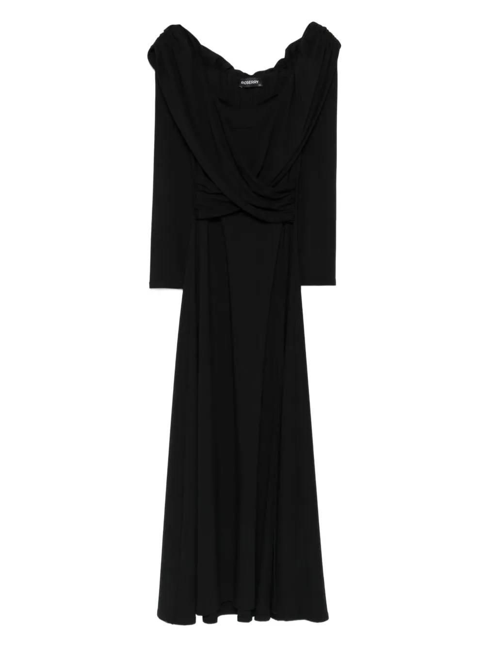 Платье миди Tuscany с открытыми плечами и запахом ROSERRY, черный 
Платье миди Tuscany с открытыми плечами и запахом ROSERRY, черный