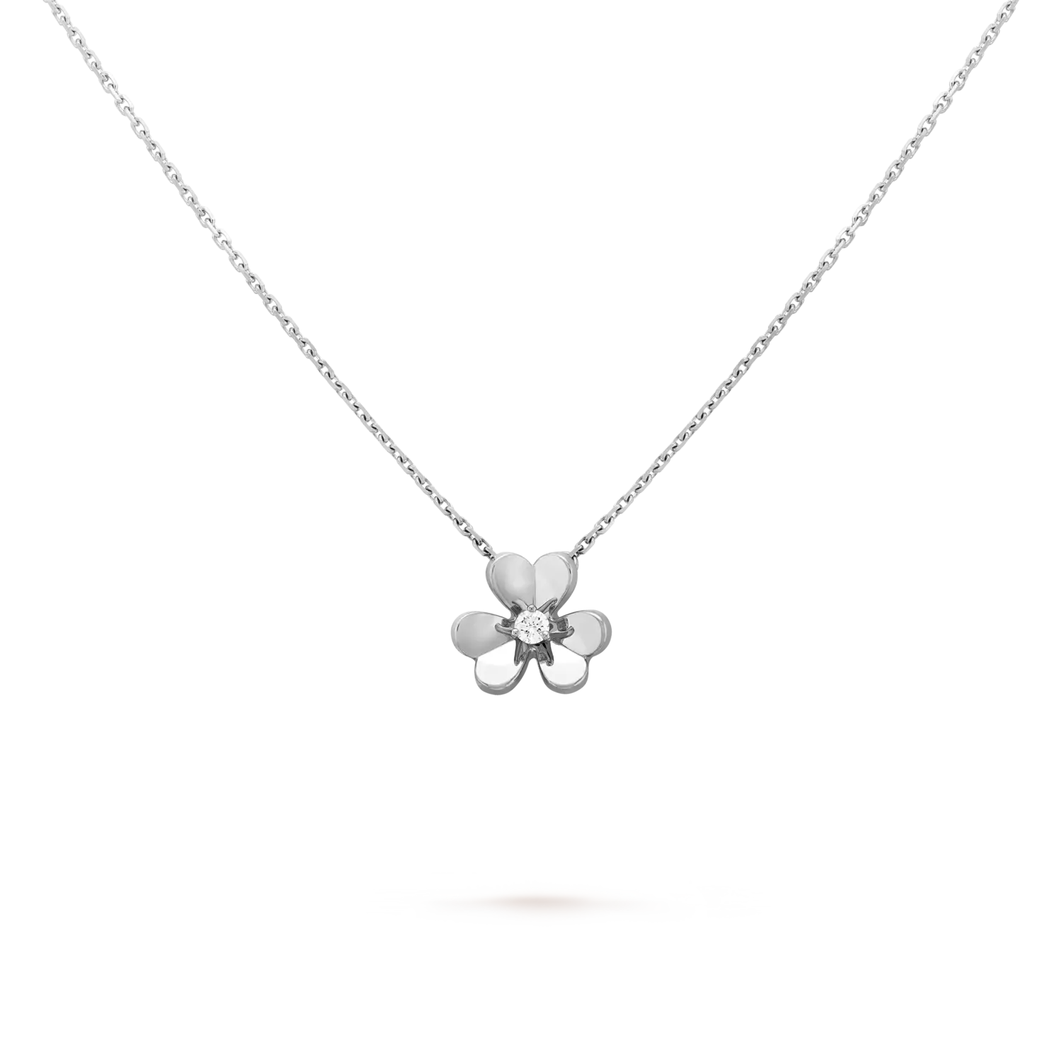 Кулон Van Cleef & Arpels Frivole, мини модель, белое золото 18 ct, бриллиант 
Кулон Van Cleef & Arpels Frivole, мини модель, белое золото 18 ct, бриллиант