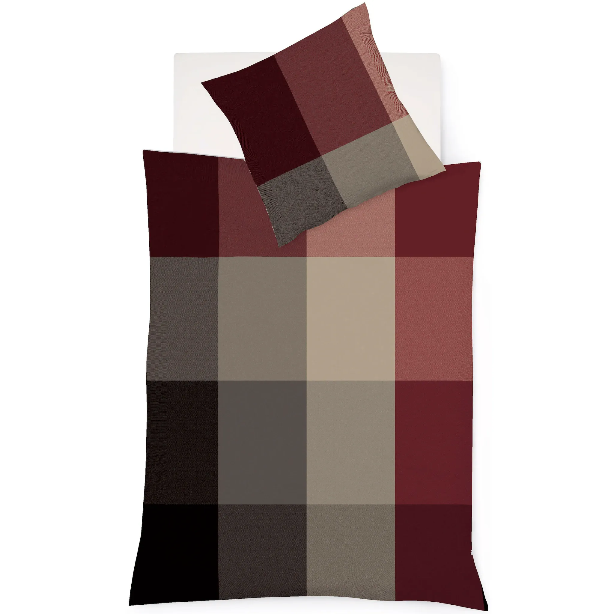 Постельное белье флересс «Lech 4386», тонкая фланель, хлопок, в размер. 135х200, 155х220, 200х200см Fleuresse, цвет rot grau