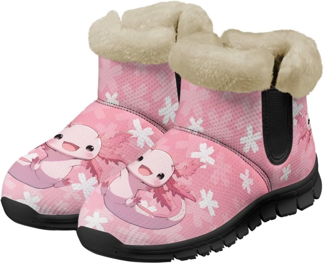 Женские и мужские зимние ботинки с теплой плюшевой подкладкой, утепленные ботильоны с противоскользящей подошвой для улицы, удобная зимняя обувь для повседневных поездок Noprintge, Axolotl Cherry Blossom
Женские и мужские зимние ботинки с теплой плюшевой подкладкой, утепленные ботильоны с противоскользящей подошвой для улицы, удобная зимняя обувь для повседневных поездок Noprintge, Axolotl Cherry Blossom