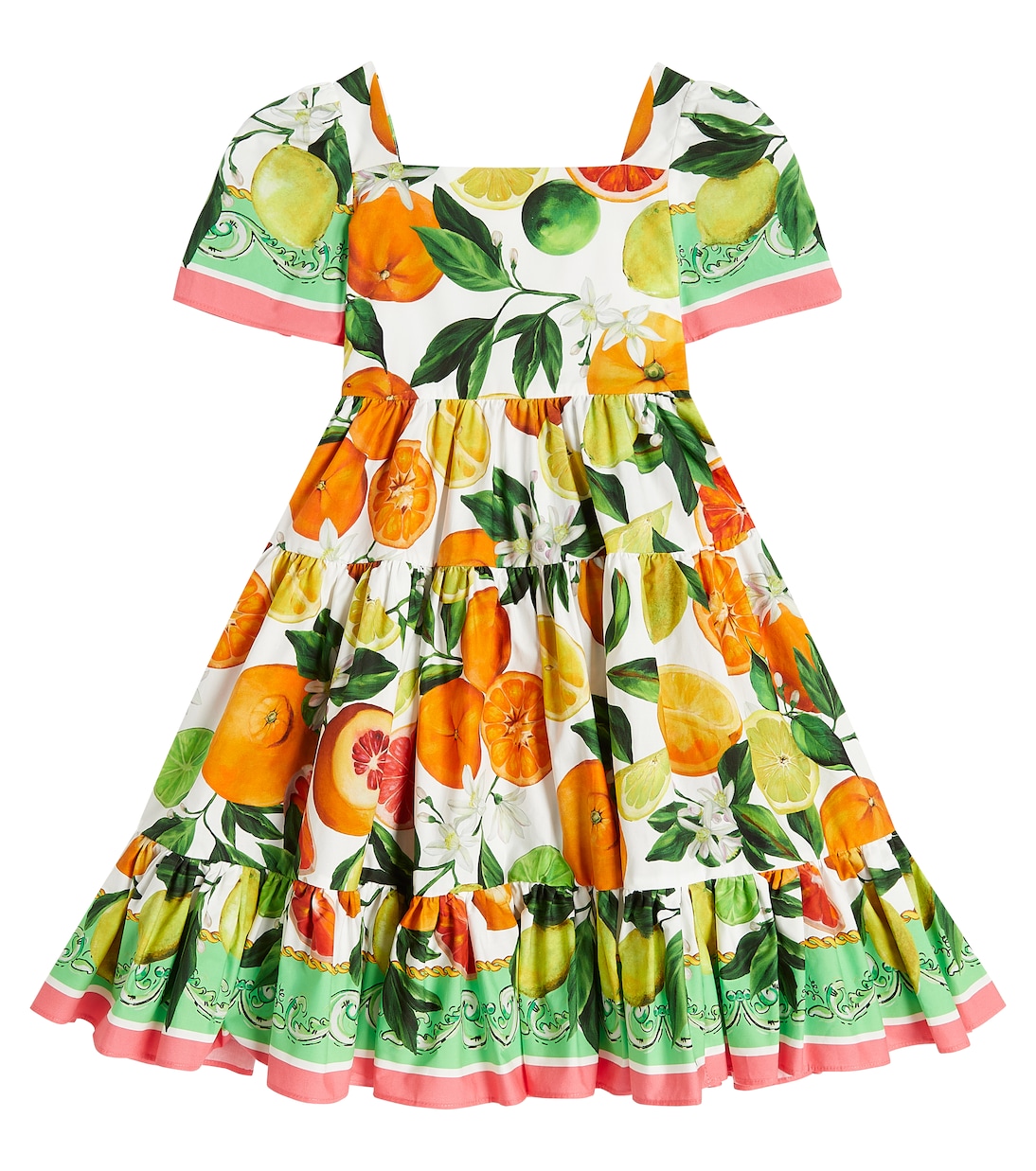Платье из хлопкового поплина с принтом и несколькими ярусами Dolce&Gabbana Kids, Arance Limoni Verde
Платье из хлопкового поплина с принтом и несколькими ярусами Dolce&Gabbana Kids, Arance Limoni Verde