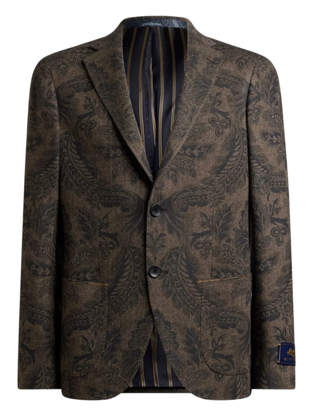 Шерстяной блейзер с принтом пейсли ETRO, коричневый
Шерстяной блейзер с принтом пейсли ETRO, коричневый