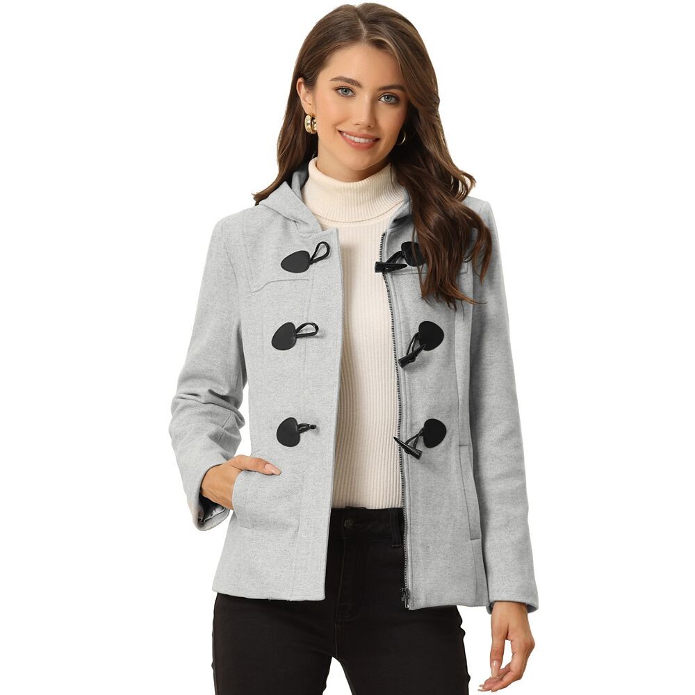 Женский дафлкот с застежкой-молнией спереди, однотонное укороченное пальто с капюшоном ALLEGRA K, серый
Женский дафлкот с застежкой-молнией спереди, однотонное укороченное пальто с капюшоном ALLEGRA K, серый