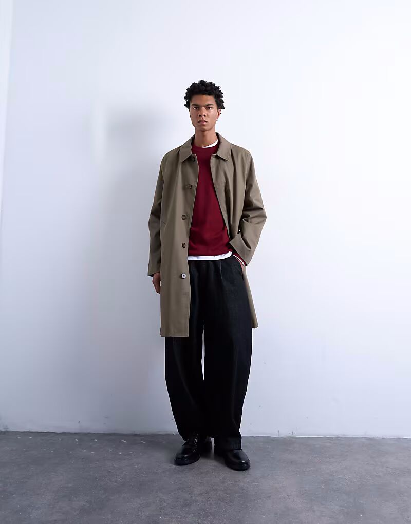 Хлопковый макинтош цвета хаки Topman
Хлопковый макинтош цвета хаки Topman