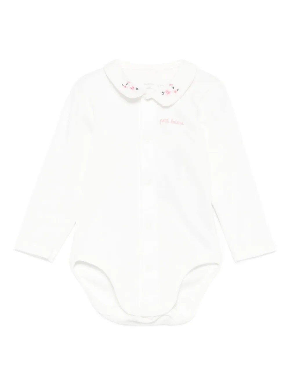 Боди с цветочной вышивкой Petit Bateau, белый
Боди с цветочной вышивкой Petit Bateau, белый