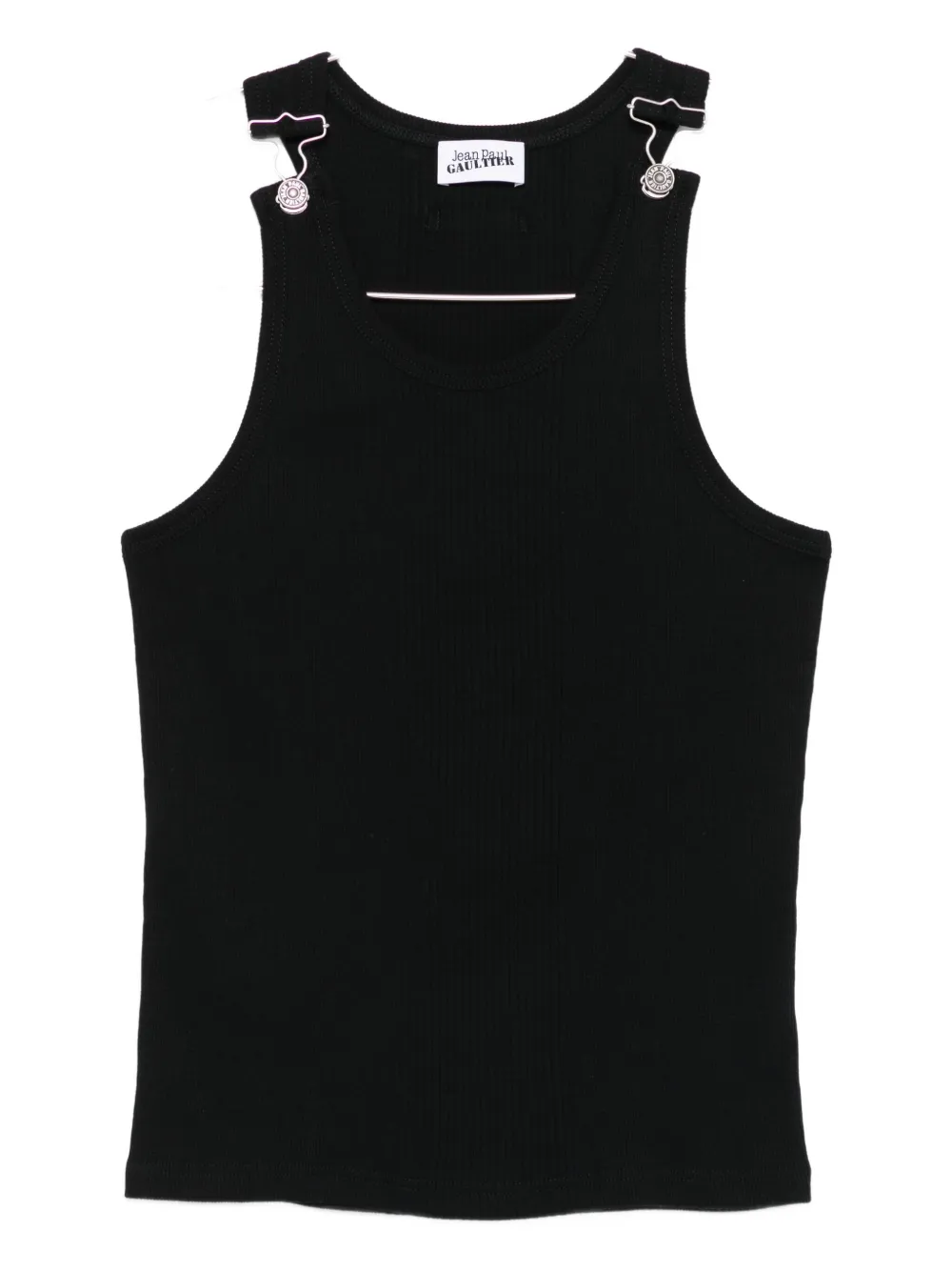 Жилет из ребристой вязки с декоративными элементами Jean Paul Gaultier, черный 
Жилет из ребристой вязки с декоративными элементами Jean Paul Gaultier, черный