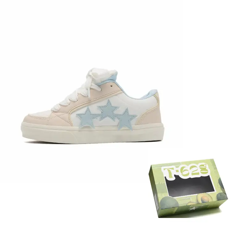 T628 Звездчатые пухлые кроссовки противоскользящие, износостойкие, легкие низкие скейтерские унисекс бело-голубые, цвет White Blue
T628 Звездчатые пухлые кроссовки противоскользящие, износостойкие, легкие низкие скейтерские унисекс бело-голубые, цвет White Blue