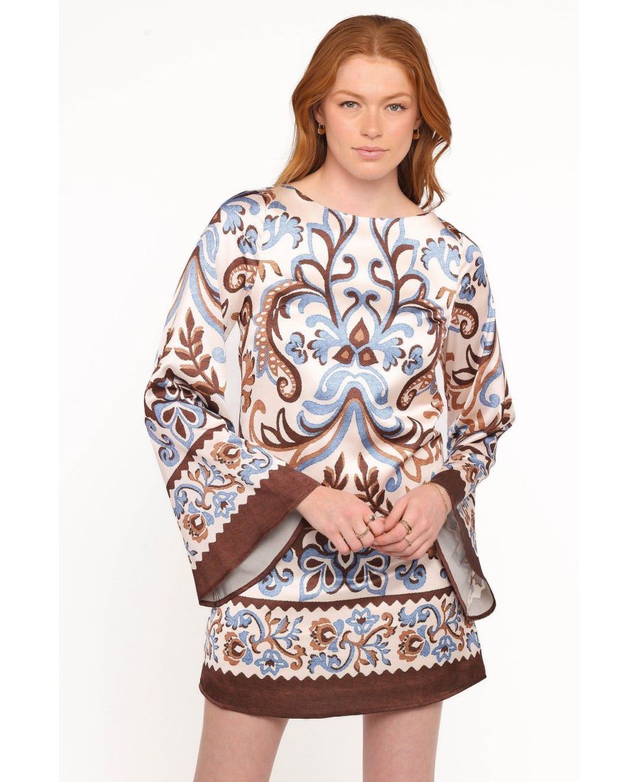 Женское мини-платье Меган Petal and Pup, Ivory brown blue
Женское мини-платье Меган Petal and Pup, Ivory brown blue