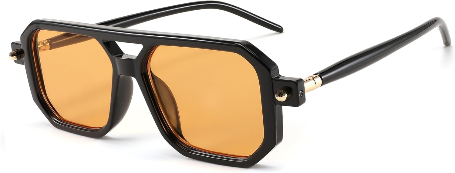 Солнцезащитные очки BUTABY в стиле ретро, квадратные, 70-е годы, плоские, авиаторские, винтажные, модные, в пластиковой оправе, защита UV400, Black Frame Orange Lens
Солнцезащитные очки BUTABY в стиле ретро, квадратные, 70-е годы, плоские, авиаторские, винтажные, модные, в пластиковой оправе, защита UV400, Black Frame Orange Lens