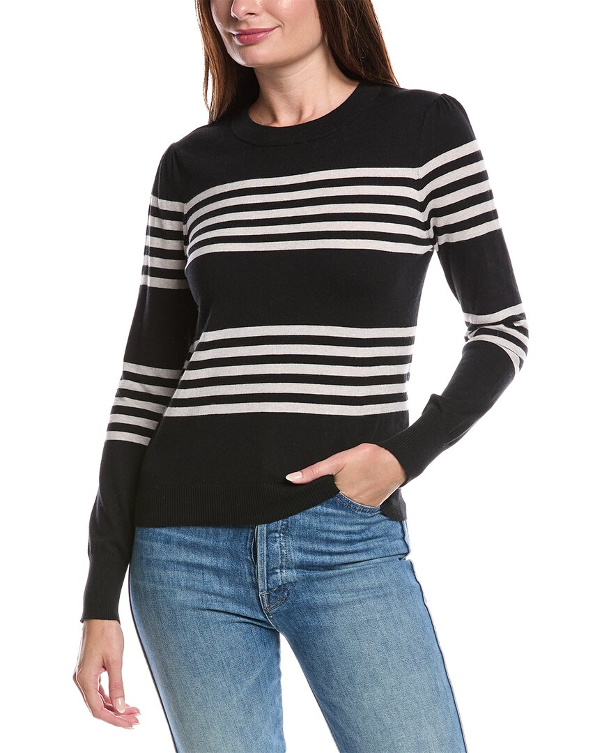 Форте Кашемир Свитер с присборенными рукавами в полоску из смесового кашемира Forte Cashmere, черный
Форте Кашемир Свитер с присборенными рукавами в полоску из смесового кашемира Forte Cashmere, черный