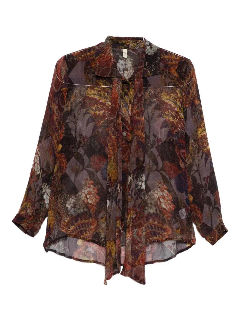 Рубашка с галстуком и цветочным принтом YAVI, коричневый
Рубашка с галстуком и цветочным принтом YAVI, коричневый