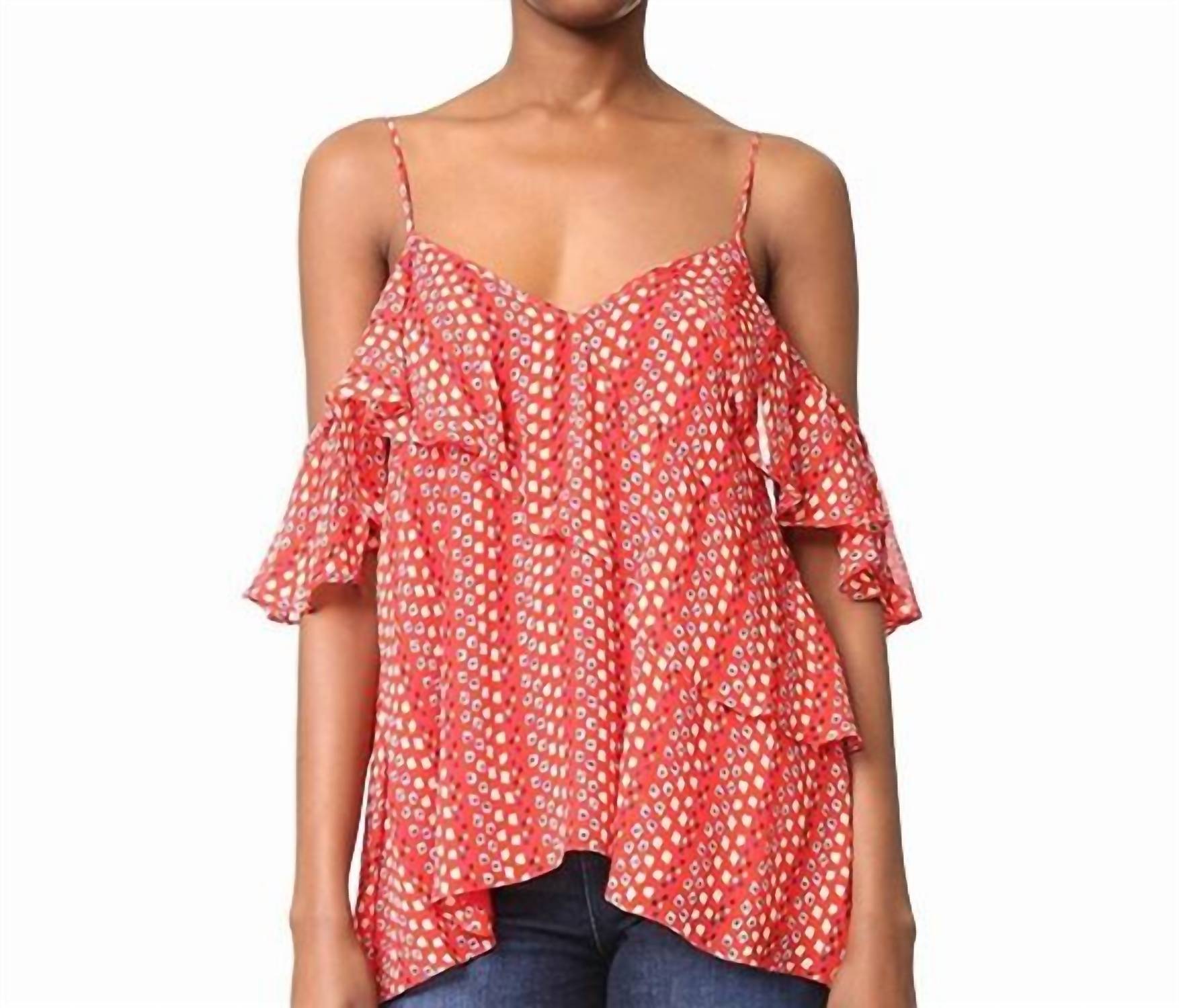 Женский шелковый топ-комбинезон Chiara с цветочным принтом красного цвета Tanya Taylor
Женский шелковый топ-комбинезон Chiara с цветочным принтом красного цвета Tanya Taylor