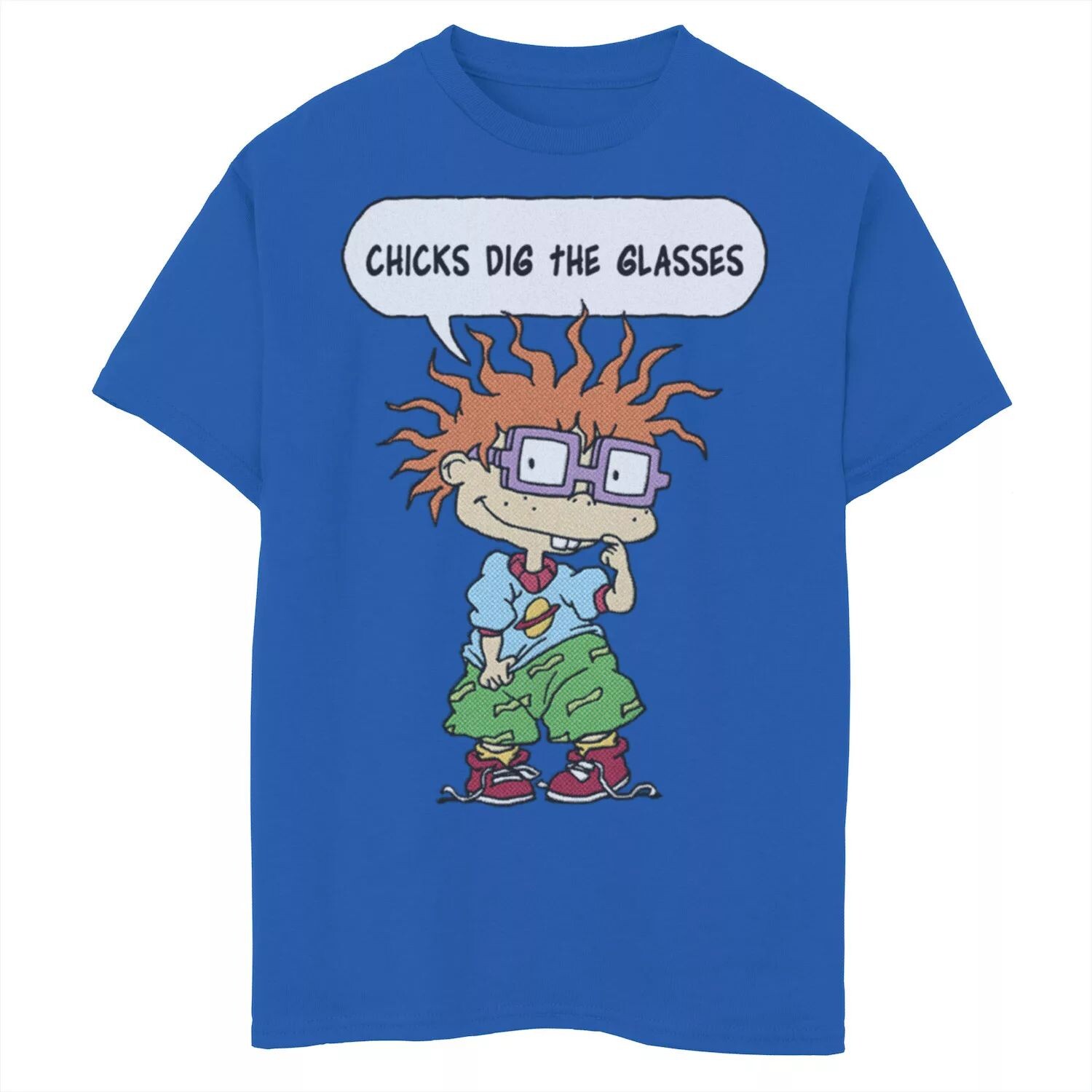 Футболка Rugrats Chuckie Chicks Dig The Glasses для мальчиков 8–20 лет с рисунком Licensed Character 
Футболка Rugrats Chuckie Chicks Dig The Glasses для мальчиков 8–20 лет с рисунком Licensed Character