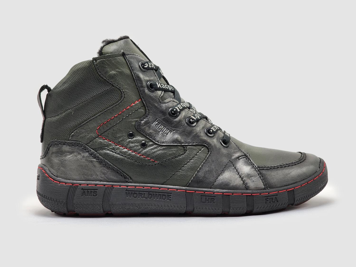 Мужские удобные кожаные ботинки на молнии с утепленной подкладкой в оливковом цвете KCR Group
Мужские удобные кожаные ботинки на молнии с утепленной подкладкой в оливковом цвете KCR Group