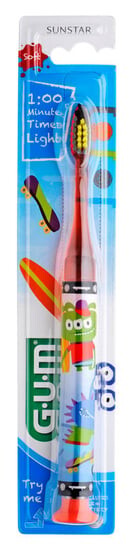 Детская зубная щетка, мягкая, 1 шт. Sunstar Gum Monster Light-Up 
Детская зубная щетка, мягкая, 1 шт. Sunstar Gum Monster Light-Up