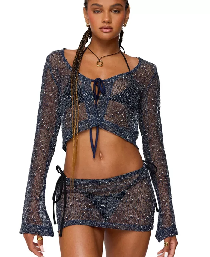 Женский топ с завязкой крючком Idra Edikted, синий
Женский топ с завязкой крючком Idra Edikted, синий